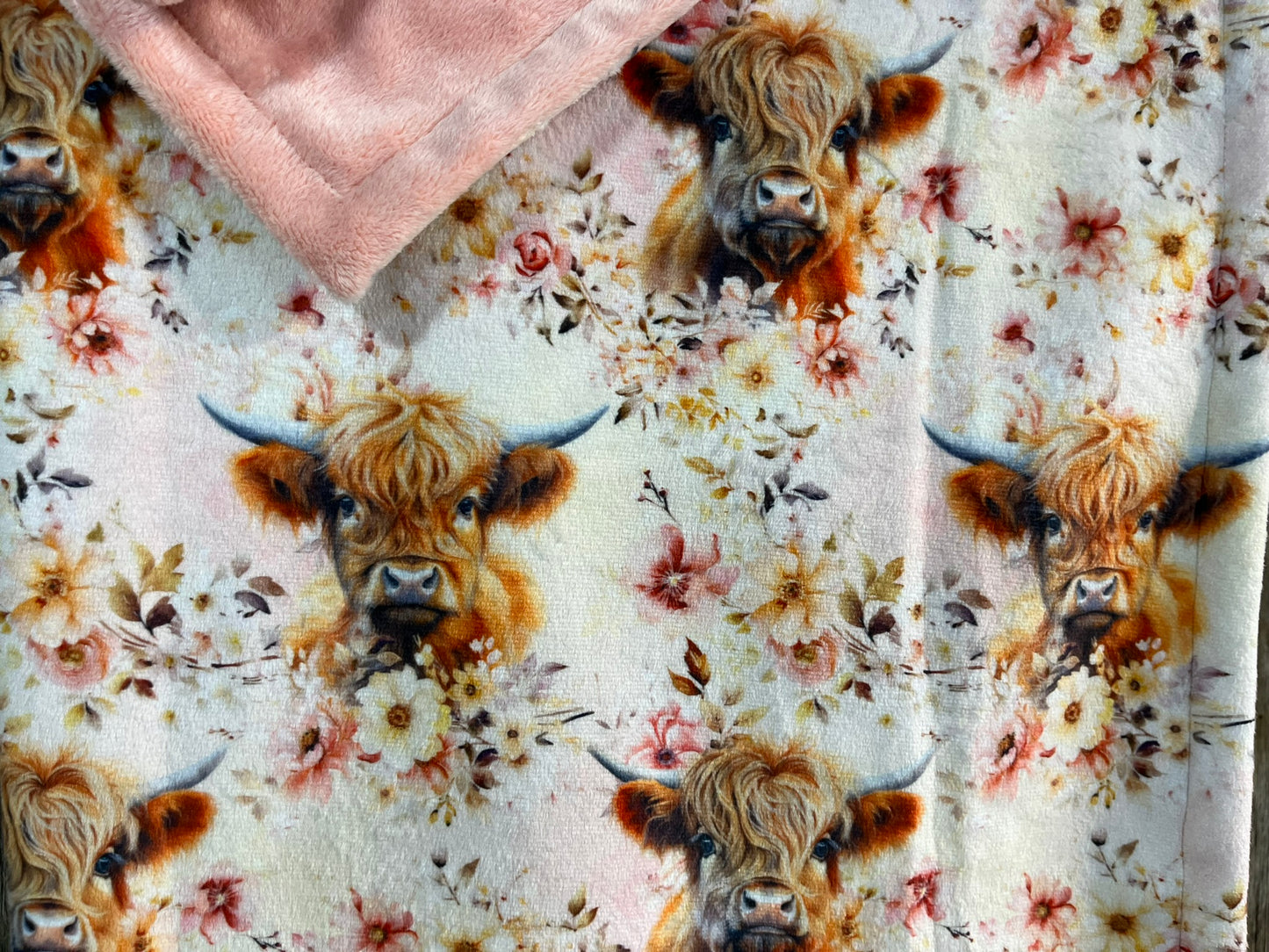Doudou Minky VACHE HIGHLAND