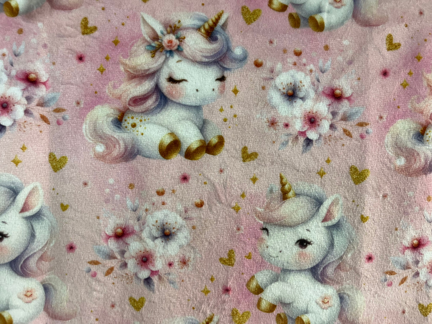 Doudou Minky LICORNE rose